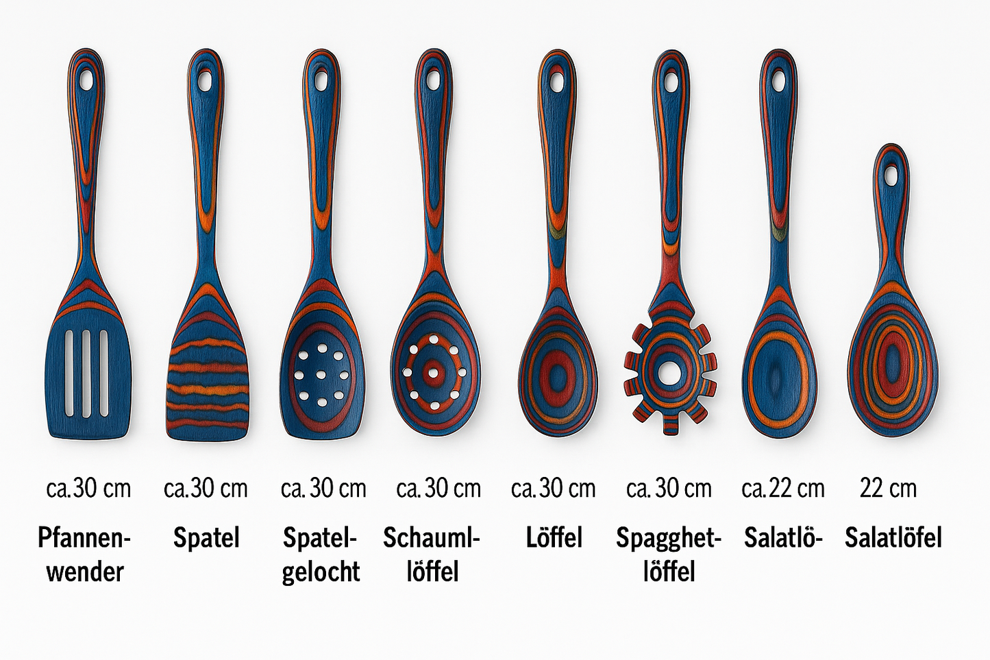 Teakholz Kochbesteck-Set