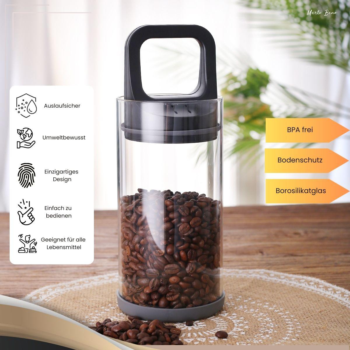 Merto Beno Premium Kaffeedose mit Vakuumdeckel
