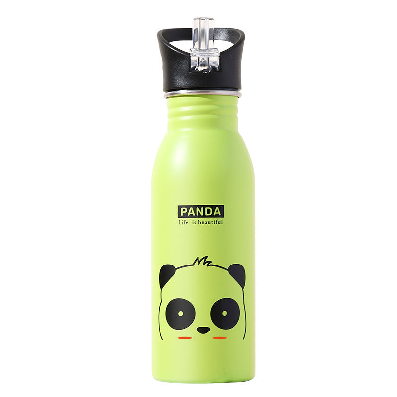 Merto Beno Trinkflasche Kinder Edelstahl 500ml mit Strohhalm