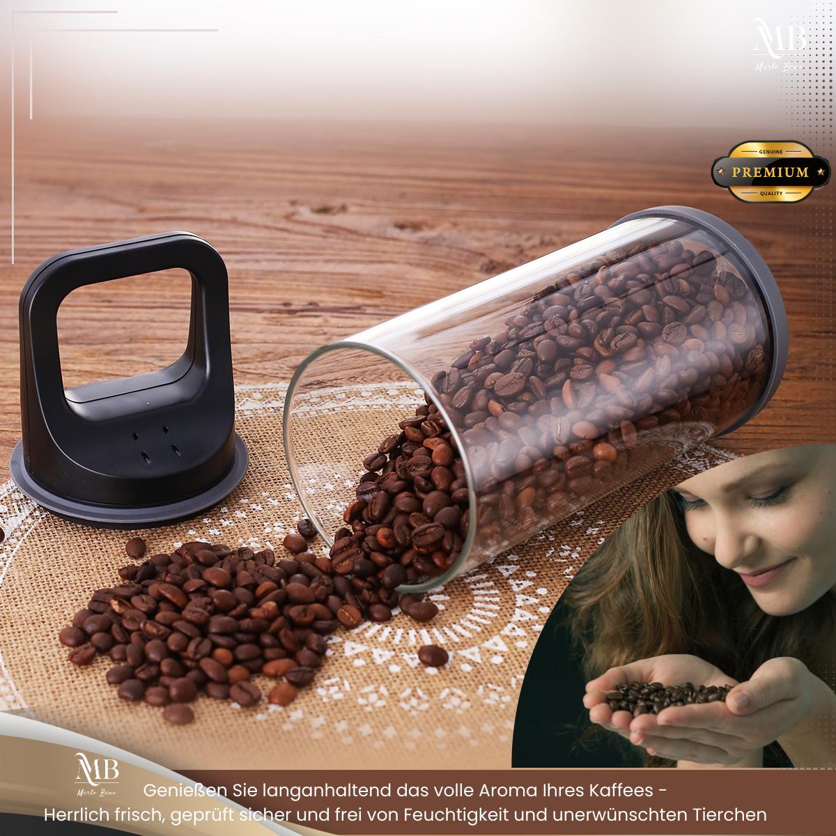 Merto Beno Premium Kaffeedose mit Vakuumdeckel