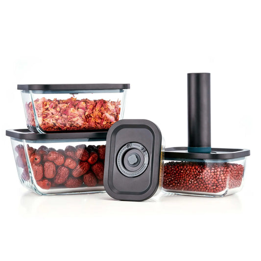 Vakuumierbare Vorratsdosen aus Glas & Handvakuumierer – frisch, nachhaltig & praktisch