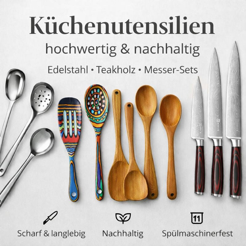 Hochwertiges Küchenzubehör: Holz-Schneidebretter & Edelstahl-Brotdosen – Merto Beno