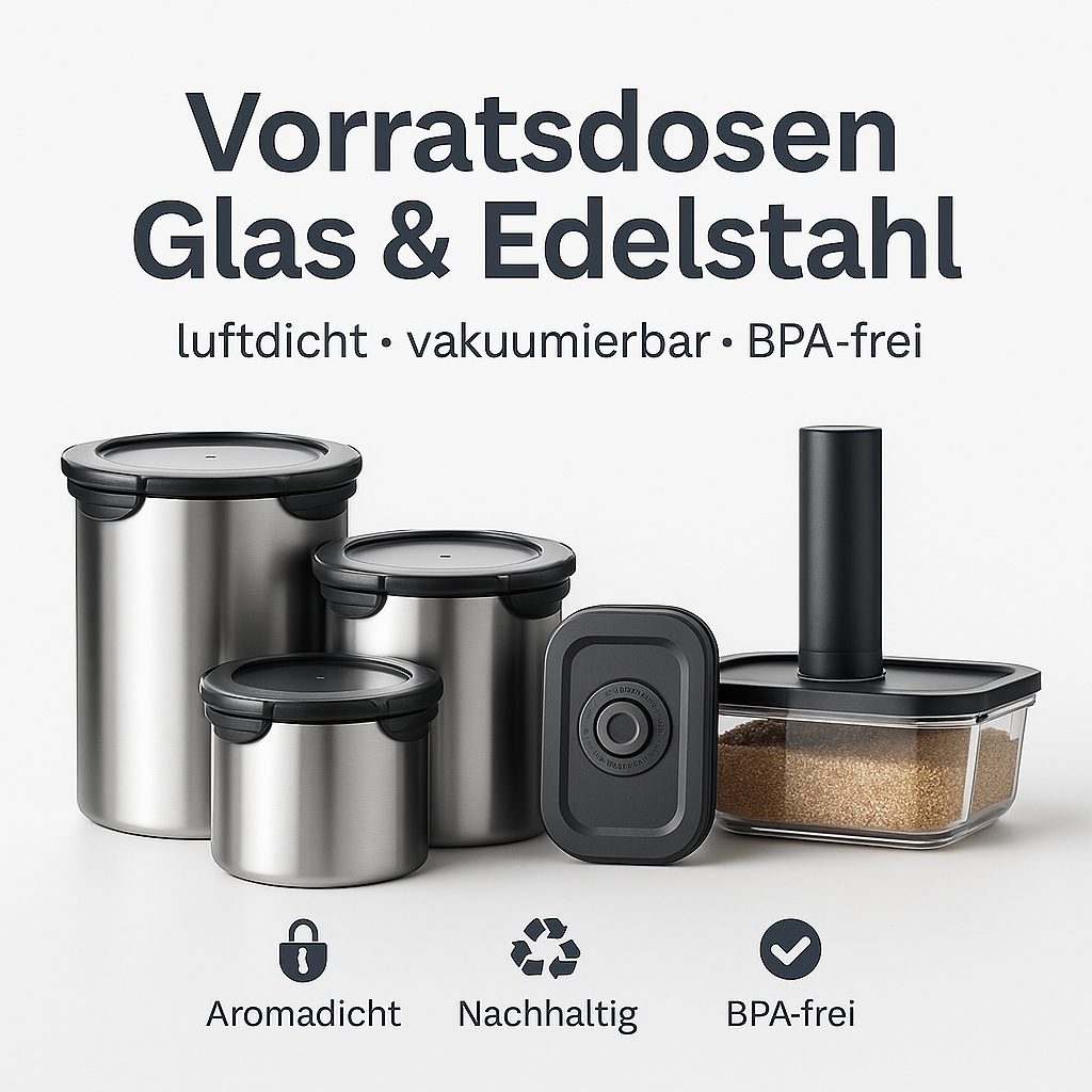 Vorratsdosen aus Glas & Edelstahl – Vakuumierbar, BPA-frei & frisch