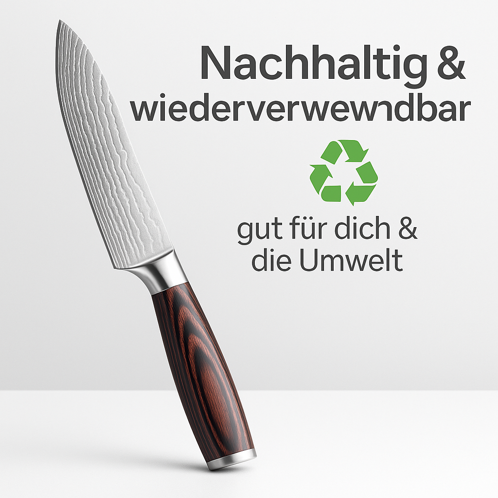 7-teiliges Küchenmesser-Set mit Damaskus-Design